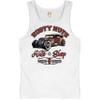 Rusty Nuts Auto Shop Tank Top Vintage Lowrider Rat Rod Men's Sleeveless White XX-Large view 1