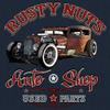 Rusty Nuts Auto Shop Tank Top Vintage Lowrider Rat Rod Men's Sleeveless White XX-Large view 2