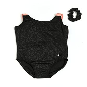 Destira Gymnastics Leotard for Women, Black Jaguar, Super Soft Fabric Athletic Wear Leotards for Women and Juniors, Gymnastics, Dance, Cheer, Yoga, and More, Adult M