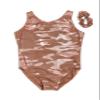 Destira Rose Gold Camo Y Back Gymnastics Leotard for Girls, Super Soft Lycra Athletic Wear, Child XL (12) view 1