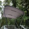 Replacement Bimini Top Canvas with Boot, Grey, 9' Long x 8' Wide, 16oz, 4 Bow, Complete with Matching Storage Boot and Light Cut Out, Fits 91-96" Wide view 4