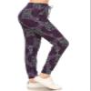 Leggings Depot JGAX-R597-2X Purple Elegance Print Jogger Track Pants w/Pockets, 2X Plus view 1