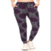 Leggings Depot JGAX-R597-2X Purple Elegance Print Jogger Track Pants w/Pockets, 2X Plus view 2