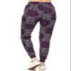 Leggings Depot JGAX-R597-2X Purple Elegance Print Jogger Track Pants w/Pockets, 2X Plus view 3