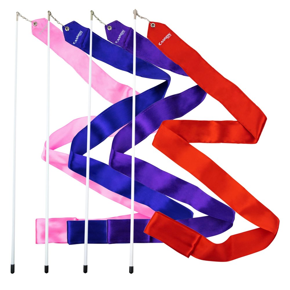 Cannon Sports Gymnastic Wands - Blue, Pink, Purple, Red, 4 Pack