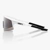 100% Speedcraft SL Sport Performance Sunglasses - Sport and Cycling Eyewear (Matte White - HiPER Silver Mirror) view 3