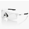 100% Speedcraft SL Sport Performance Sunglasses - Sport and Cycling Eyewear (Matte White - HiPER Silver Mirror) view 4