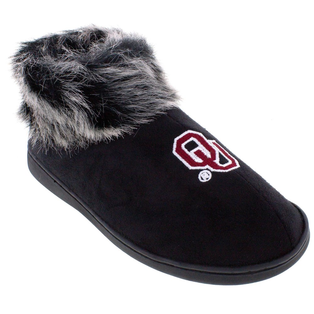 Comfy Feet Everything Comfy Oklahoma Sooners Faux Sheepskin Furry Top Slipper - Large