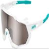 100% Speedtrap Sport Performance Sunglasses - Sport and Cycling Eyewear - BORA Hans Grohe Team White - HiPER Silver Mirror Lens view 1