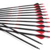 350 Spine Arrow 23 Inch Arrow Target Practice Arrow Hunting Arrow Carbon Arrows Compound Bow Recurve Bow Adult Youth Archery Indoor Outdoor Shooting Field Tip 12pc view 2