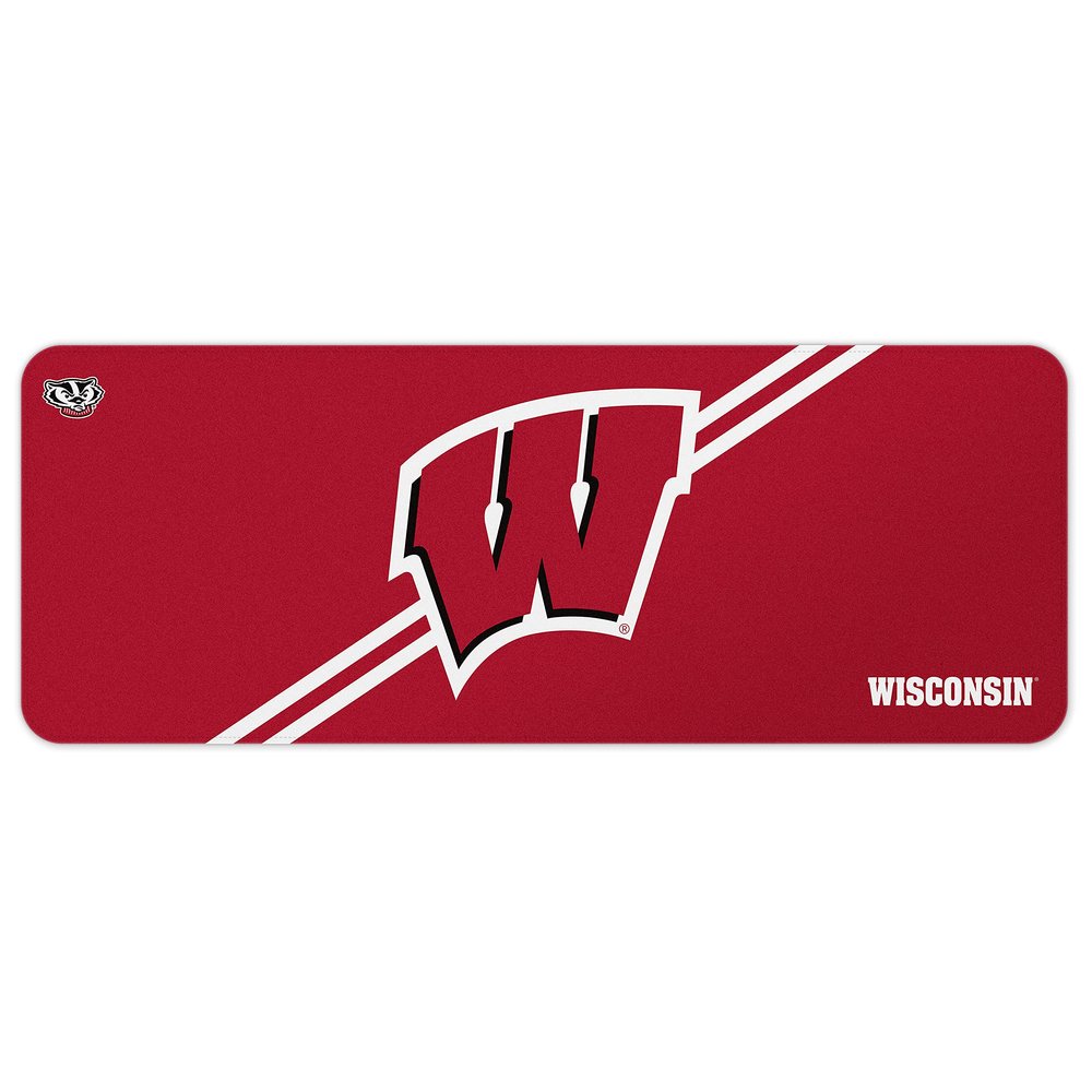 SOAR NCAA Multifunctional Water-Resistant Desk Mat, Wisconsin Badgers