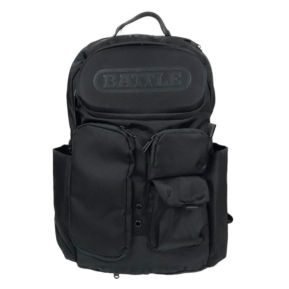 Battle Sports Arsenal Backpack  Durable Football Gear Bag with Extra Storage, Adjustable Straps for Comfort & Safety  Black