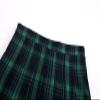 TONCHENGSD Women's High Waist Pleated Mini Skirt Skater Tennis Skirt (Green Plaid 03, XS) view 3