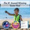 Limmys Premium Kids Swim Vest - Toddler Swim Jacket and Buoyancy Swimming Aid - Modern Design Swimming Vest for Boys, Girls and Babies - with Drawstring Bag view 2