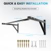 IRONWALLS Pull Up Bar Wall Mounted Home Gym, 500lbs Capacity Heavy Duty Iron Chin Up Bar Upper Body Workout Bar for Strength Training Equipment, Fitness Exercise Frame for Indoor Outdoor Use view 4