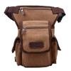 Canvas Drop Leg Bag Waist Pack Thigh Bag for Men Women Tactical Military Motorcycle Bike Cycling Hiking Camping Outdoor Travel Sling Crossbody Pouch Pack Pocket Daypack (Brown) view 1