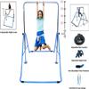 Gymnastics Bar for Kids with 2'x6' Tumble Mat | Expandable Height Athletic Horizontal Kip Bar Gymnasts Junior Training | Children Jungle Gym Monkey Bars Home Exercise Training Gymnastic Bars (Blue) view 2