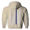 0084. American Flag Thin Blue Line Police Lives Matter Support Patriotic NY Sheriff Sweatshirt Pullover Hoodie (Beige, Large) view 3