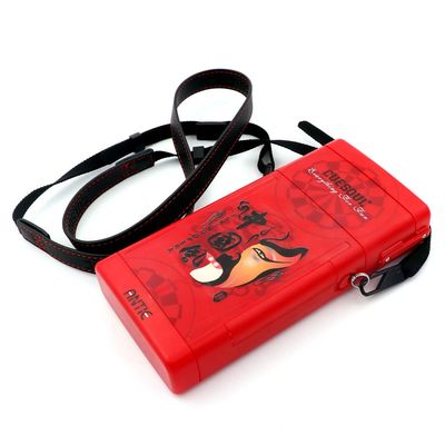 CUESOUL ANTIE Hard Dart Case Red, Holds 6 Steel/Soft Tip Darts & Accessories, Peking Opera Mask Design, Durable Use