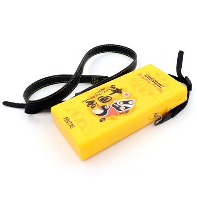 CUESOUL ANTIE Hard Dart Case Yellow, Holds 6 Steel/Soft Tip Darts & Accessories, Peking Opera Mask Design, Durable Use