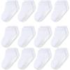 CozyWay Toddler Ankle Socks with Grips - 3T-5T White Low-Cut 12-Pack - Soft Cotton Non-Slip Socks with Reinforced Toe for Boys & Girls view 1
