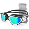 ZIONOR Swim Goggles, G1 Polarized Swimming Goggles UV Protection Anti-fog Adjustable Strap for Adult Men Women (Polarized Light Mirror Gold Lens) view 1
