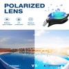 ZIONOR Swim Goggles, G1 Polarized Swimming Goggles UV Protection Anti-fog Adjustable Strap for Adult Men Women (Polarized Light Mirror Gold Lens) view 2