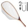SF Fly Fishing Landing Soft Rubber Mesh Trout Catch and Release Net with Black Magnetic Net Release Combo Kit (Clear A Combo Small Holes) view 1