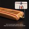 SF Fly Fishing Landing Soft Rubber Mesh Trout Catch and Release Net with Black Magnetic Net Release Combo Kit (Clear A Combo Small Holes) view 3