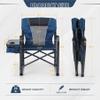 ALPHA CAMP Oversized Folding Director Chair Outdoor Heavy Duty Camping Chair with Side Table and Cooler Bag for Picnic, Hiking, Fishing, Supports 350LBS view 3