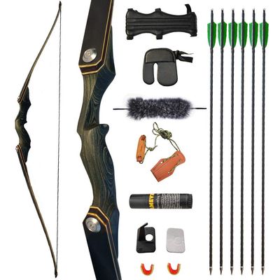 60 Inch Archery Takedown Longbow and Arrow Set Hunting Target Recurve Bow 25-60lbs Handmade Traditional Longbow Kit for Adult Youth Beginner Right or Left Hand (Bow Set Right Hand, 35lbs)