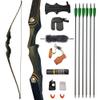 60 Inch Archery Takedown Longbow and Arrow Set Hunting Target Recurve Bow 25-60lbs Handmade Traditional Longbow Kit for Adult Youth Beginner Right or Left Hand (Bow Set Right Hand, 35lbs) view 1