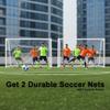 EMEKIAN Soccer Goal Net,2 Pcs Backyard Professional Match Training Sports Netting, Full Size Heavy Duty Weather Resistance Replacement Polyester Hexagonal Outdoor Soccer Nets Set 10 Ft x 6.5 Ft view 4