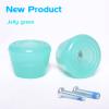 VNAKER PU Rubber Roller Skate Toe Stoppers 1 Pair with Screws Jelly Blue view 2