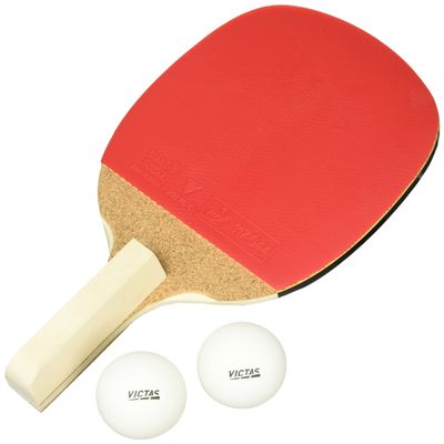 Victas 320030 Table Tennis Racket, Rubber Application Racket, Basic 1500 P, Pen Holder, Japanese Style (Square)