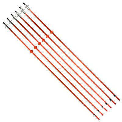 NIKA ARCHERY Bowfishing Arrows 32" Fish Hunting Solid Fiberglass Shaft for All Bows, Pack of 6