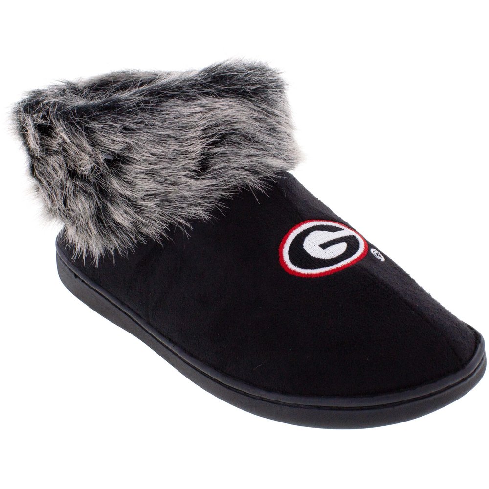 Comfy Feet Everything Comfy Georgia Bulldogs Faux Sheepskin Furry Top Slipper - X-Large