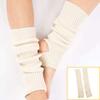 YUANQIAN Women Winter Extra Soft Long Legwarmer Warmer Knitted Stirrup Leg Warmers for Yoga Ballet Dance (White -1pair) view 2