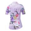 Uriah Women's Bike Jersey Short Sleeve Reflective with Rear Zippered Bag Light Purple Size S view 2