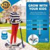 BELEEV V1 Scooters for Kids 2 Wheel Folding Kick Scooter for Girls Boys, 3 Adjustable Height, Light Up Wheels, Lightweight Scooter with Sturdy Frame, Kickstand for Children 3 to 12 Years Old (Black) view 3