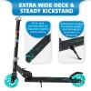 BELEEV V1 Scooters for Kids 2 Wheel Folding Kick Scooter for Girls Boys, 3 Adjustable Height, Light Up Wheels, Lightweight Scooter with Sturdy Frame, Kickstand for Children 3 to 12 Years Old (Black) view 4