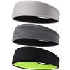 Braylin Men's Headbands, 3-Pack Head Band for Men, Sport Sweatbands for Running Fitness Yoga Cycling, Sweat Wicking Non Slip view 1