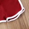 Toddler Infant Baby Girl Clothing Ribbed One Piece Halter Jumpsuit Overalls Shorts Cute Summer Outfits (3-4T,Red Wine,) view 4