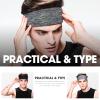 Braylin Men's Headbands, 3-Pack Head Band for Men, Sport Sweatbands for Running Fitness Yoga Cycling, Sweat Wicking Non Slip view 4