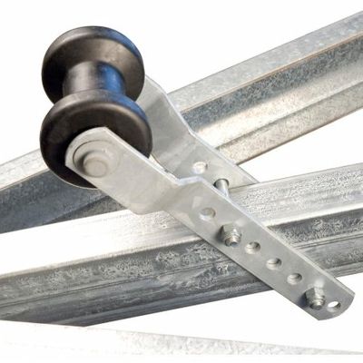 SuperJock Adjustable Keel Roller Bracket Assembly - 4 in. Black Roller