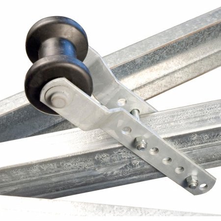 SuperJock Adjustable Keel Roller Bracket Assembly - 4 in. Black Roller