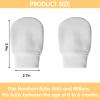 4 Pairs Newborn Baby Mittens Infant No Scratch Mittens Gloves 0-6 Months (Gray, Navy Blue, Black, Dark Gray) view 3
