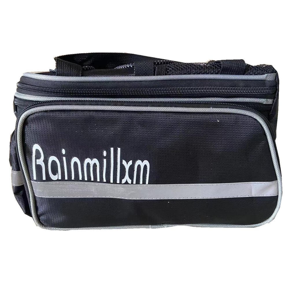 RainmillXM Multifunctional Bike Pannier Bag Bicycle Rear Back Bag Waterproof Bike Pannier for BackpackReflective Trim,Zipper Pockets