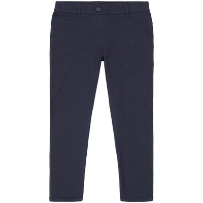 Izod Girls School Uniform Sensory-Friendly Jegging, Soft Fabric with Flattened Seams, Tagless Pants, Navy, 10 US