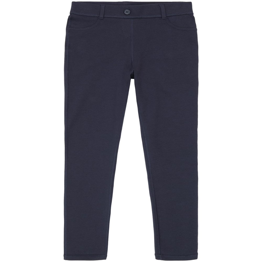 Izod Girls School Uniform Sensory-Friendly Jegging, Soft Fabric with Flattened Seams, Tagless Pants, Navy, 10 US